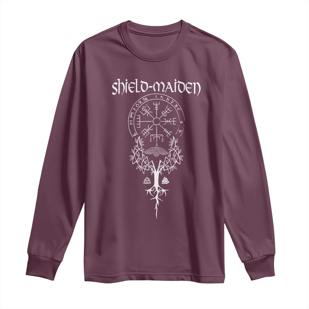Shield Maiden Long Sleeve Shirt Female Warrior Scandinavian Folklore Mythology