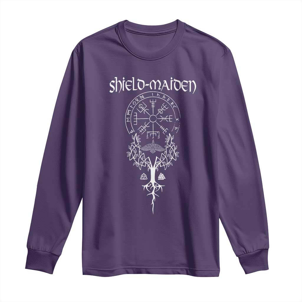 Shield Maiden Long Sleeve Shirt Female Warrior Scandinavian Folklore Mythology