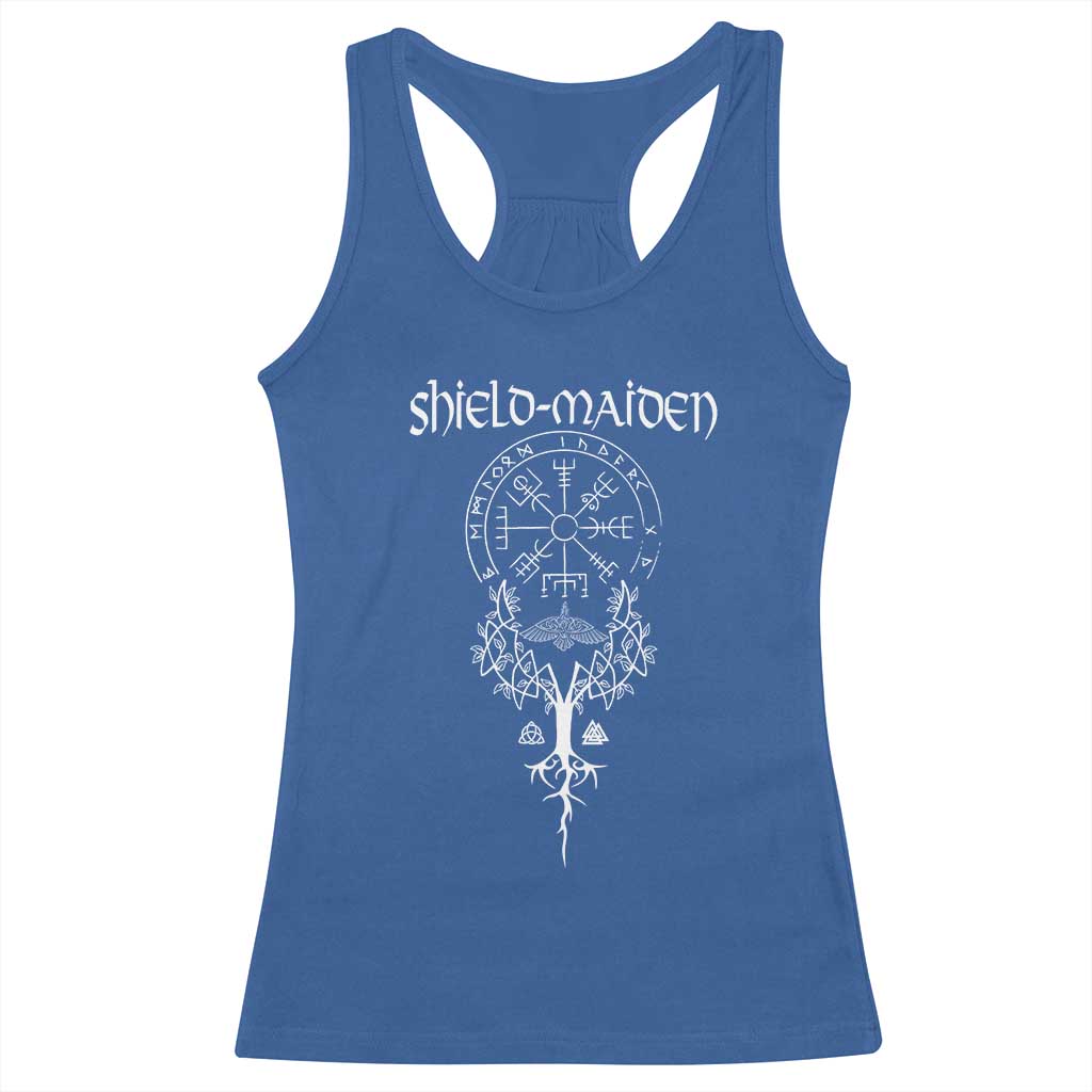Shield Maiden Racerback Tank Top Female Warrior Scandinavian Folklore Mythology