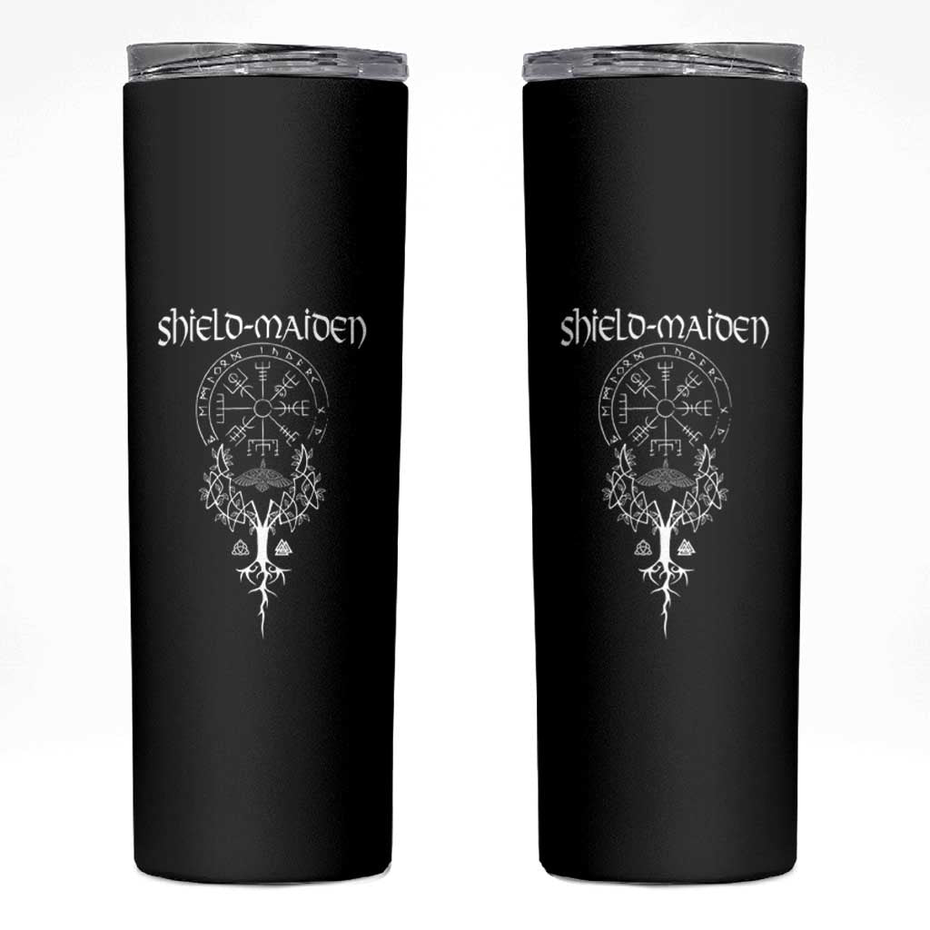 Shield Maiden Skinny Tumbler Female Warrior Scandinavian Folklore Mythology