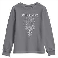 Shield Maiden Youth Sweatshirt Female Warrior Scandinavian Folklore Mythology