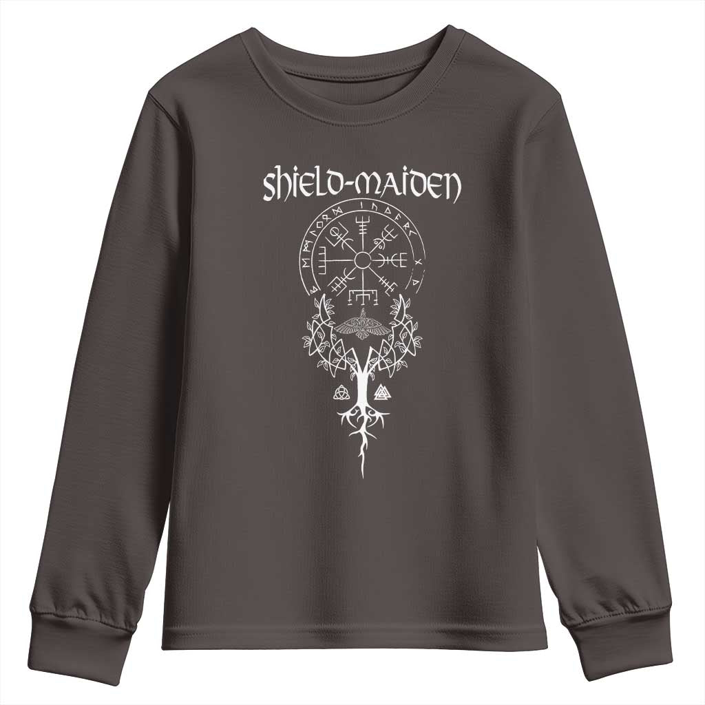 Shield Maiden Youth Sweatshirt Female Warrior Scandinavian Folklore Mythology