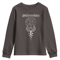 Shield Maiden Youth Sweatshirt Female Warrior Scandinavian Folklore Mythology