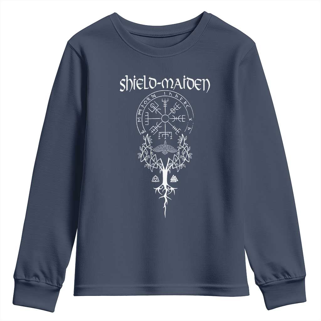 Shield Maiden Youth Sweatshirt Female Warrior Scandinavian Folklore Mythology