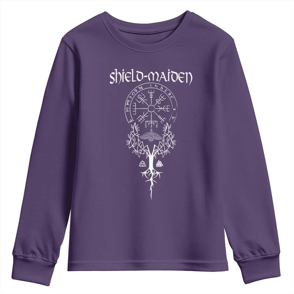 Shield Maiden Youth Sweatshirt Female Warrior Scandinavian Folklore Mythology