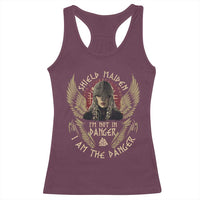 Shield Maiden Racerback Tank Top I Am The Danger Female Warrior Scandinavian Folklore Mythology