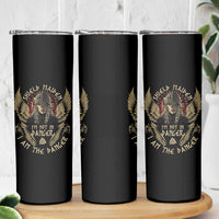 Shield Maiden Skinny Tumbler I Am The Danger Female Warrior Scandinavian Folklore Mythology