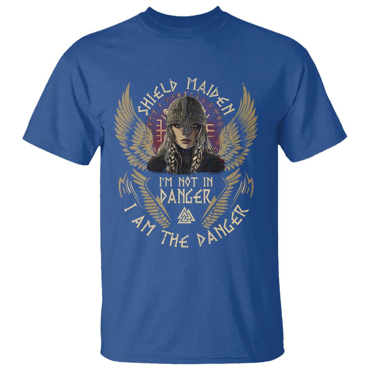 Shield Maiden T Shirt I Am The Danger Female Warrior Scandinavian Folklore Mythology