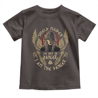 Shield Maiden Toddler T Shirt I Am The Danger Female Warrior Scandinavian Folklore Mythology