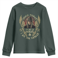 Shield Maiden Youth Sweatshirt I Am The Danger Female Warrior Scandinavian Folklore Mythology
