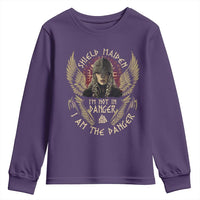 Shield Maiden Youth Sweatshirt I Am The Danger Female Warrior Scandinavian Folklore Mythology