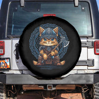 Nordic Norse Viking Cat Warrior Spare Tire Cover