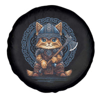 Nordic Norse Viking Cat Warrior Spare Tire Cover