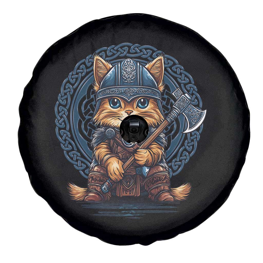 Nordic Norse Viking Cat Warrior Spare Tire Cover