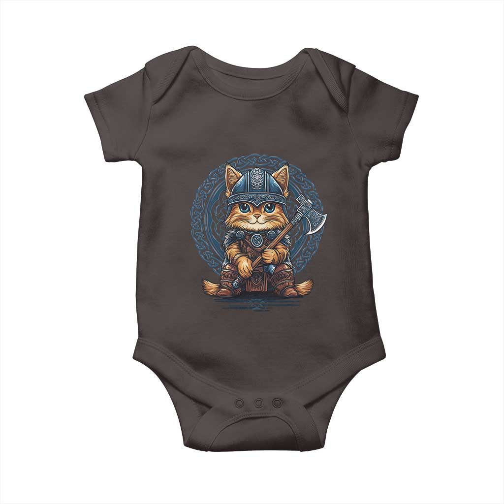 Nordic Norse Viking Cat Warrior Baby Onesie