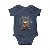 Nordic Norse Viking Cat Warrior Baby Onesie