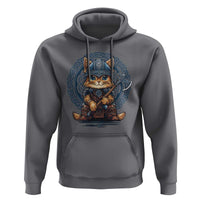 Nordic Norse Viking Cat Warrior Hoodie
