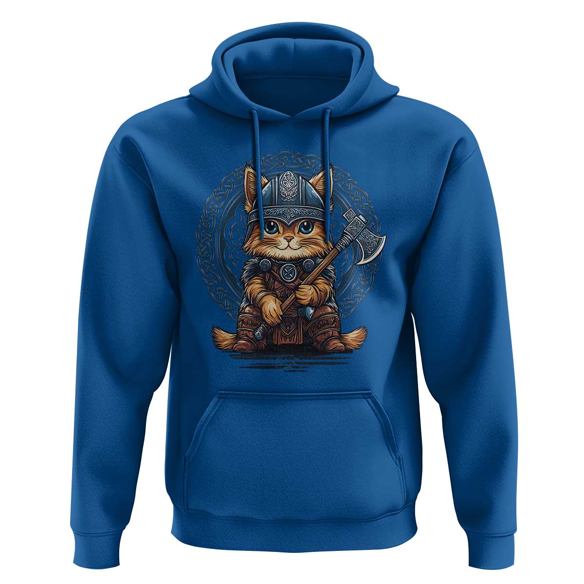 Nordic Norse Viking Cat Warrior Hoodie