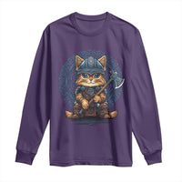 Nordic Norse Viking Cat Warrior Long Sleeve Shirt