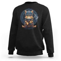 Nordic Norse Viking Cat Warrior Sweatshirt