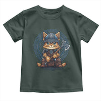 Nordic Norse Viking Cat Warrior Toddler T Shirt