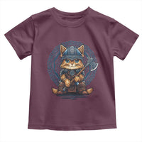 Nordic Norse Viking Cat Warrior Toddler T Shirt