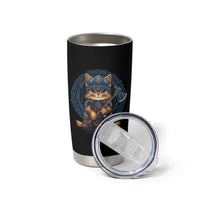 Nordic Norse Viking Cat Warrior Tumbler Cup