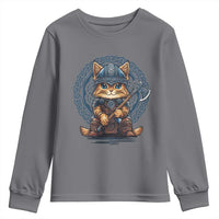 Nordic Norse Viking Cat Warrior Youth Sweatshirt