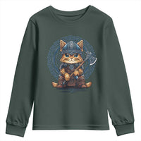 Nordic Norse Viking Cat Warrior Youth Sweatshirt