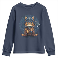 Nordic Norse Viking Cat Warrior Youth Sweatshirt
