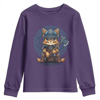 Nordic Norse Viking Cat Warrior Youth Sweatshirt