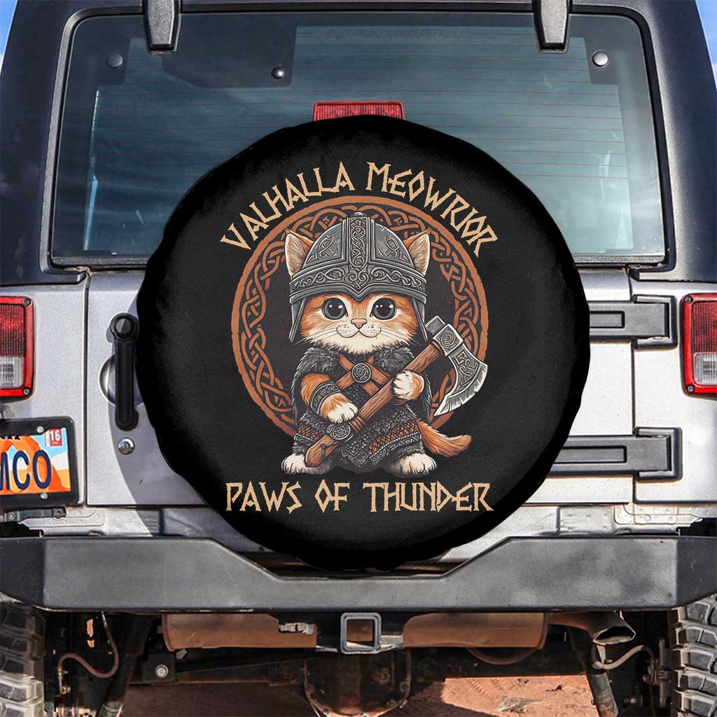Viking Cat Spare Tire Cover Norse Mythology Cat Warrior