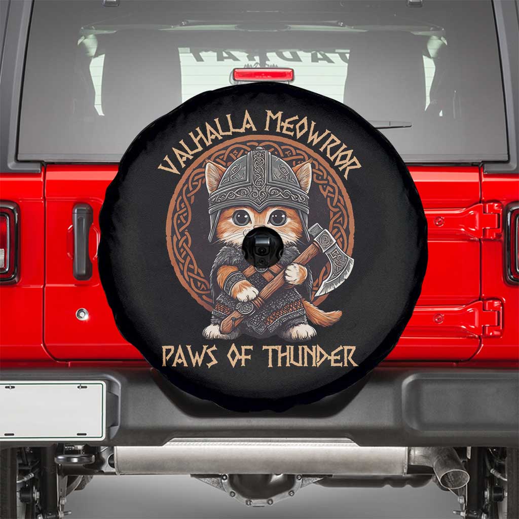 Viking Cat Spare Tire Cover Norse Mythology Cat Warrior
