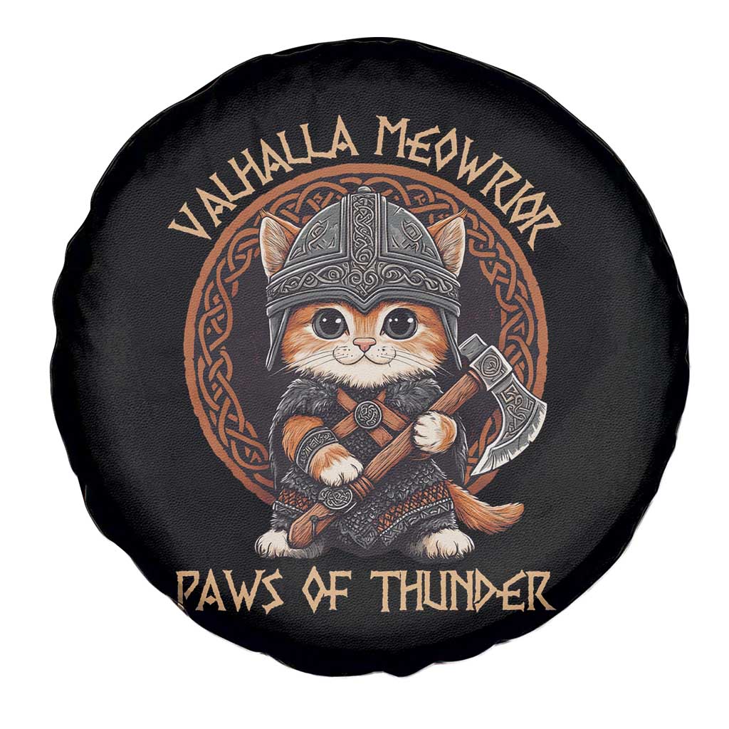 Viking Cat Spare Tire Cover Norse Mythology Cat Warrior