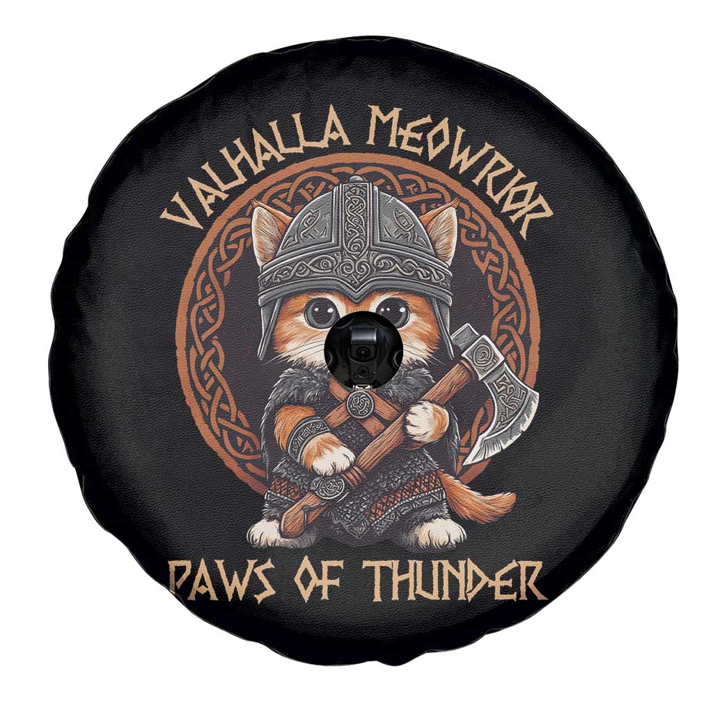 Viking Cat Spare Tire Cover Norse Mythology Cat Warrior
