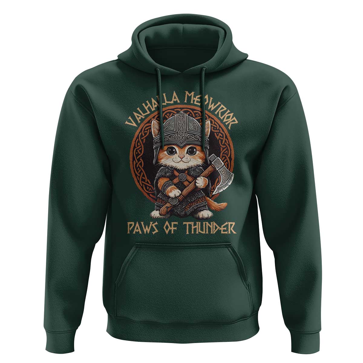 Viking Cat Hoodie Norse Mythology Cat Warrior