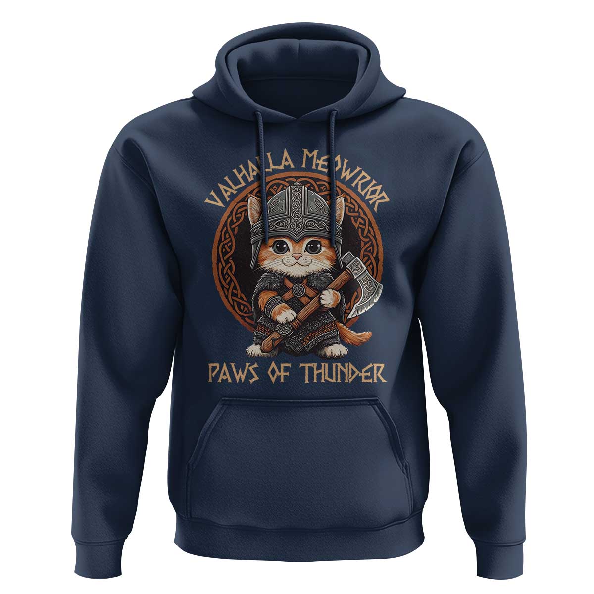 Viking Cat Hoodie Norse Mythology Cat Warrior