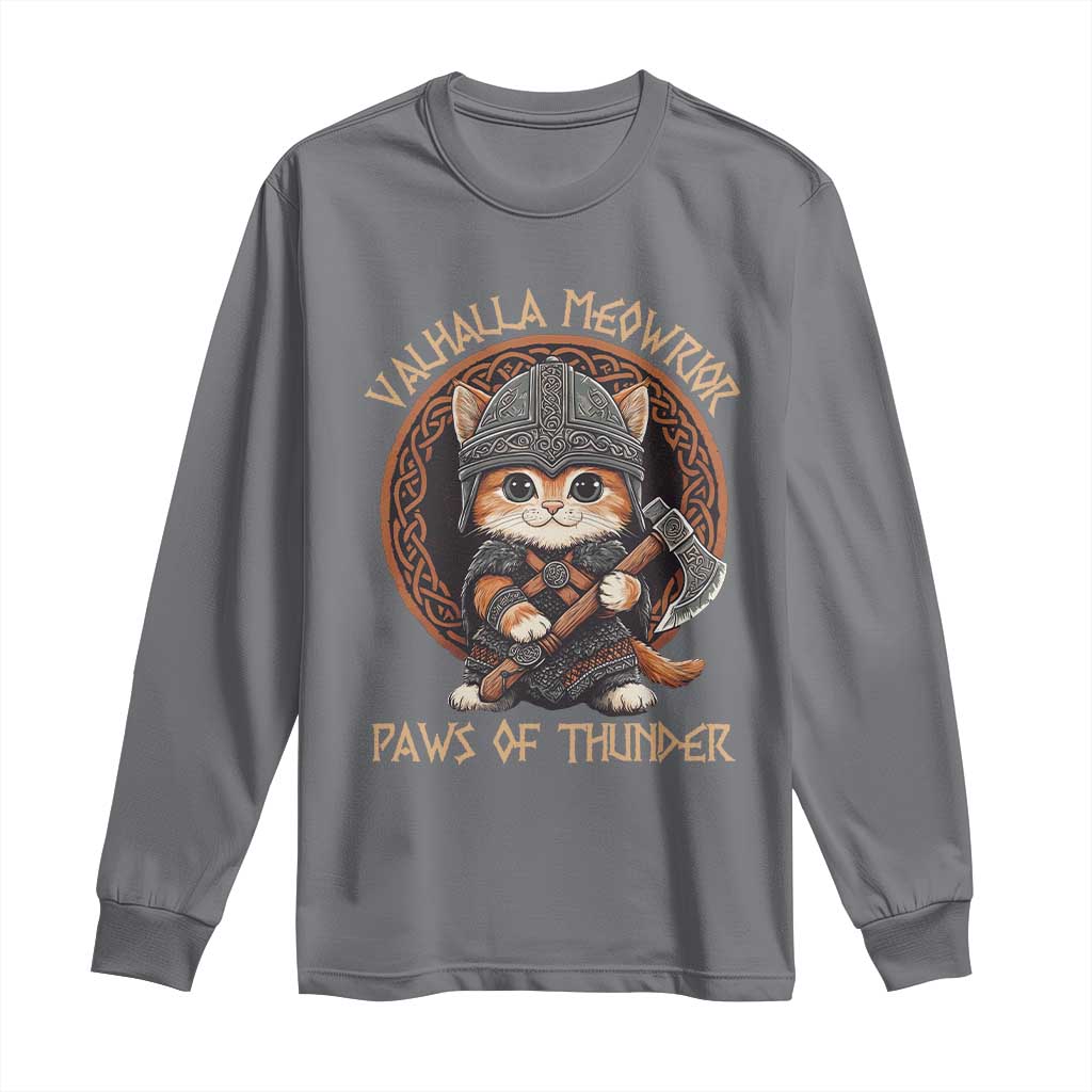 Viking Cat Long Sleeve Shirt Norse Mythology Cat Warrior