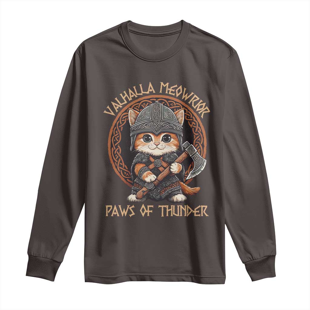 Viking Cat Long Sleeve Shirt Norse Mythology Cat Warrior