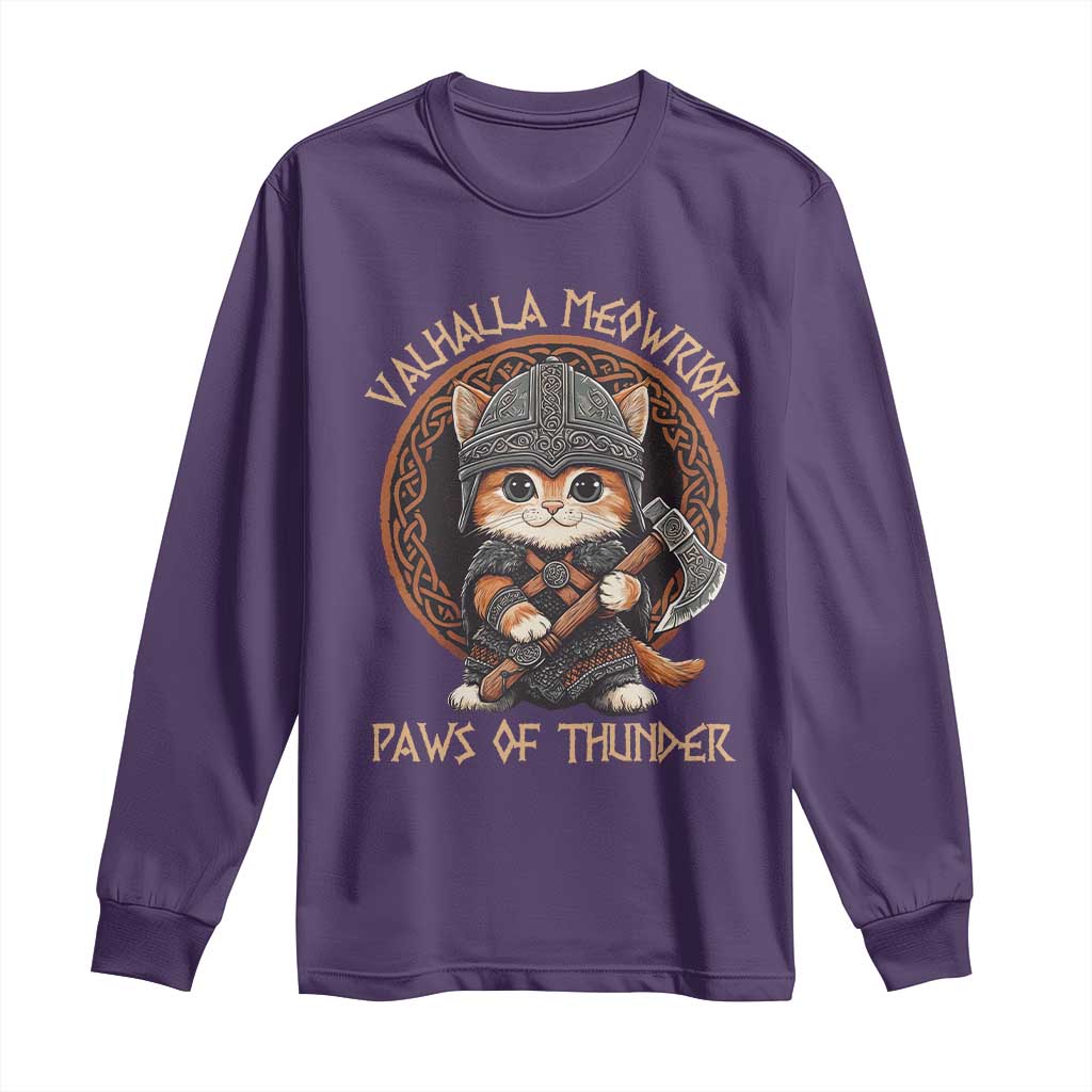 Viking Cat Long Sleeve Shirt Norse Mythology Cat Warrior
