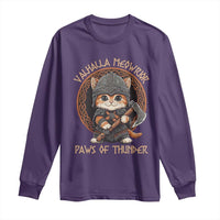 Viking Cat Long Sleeve Shirt Norse Mythology Cat Warrior