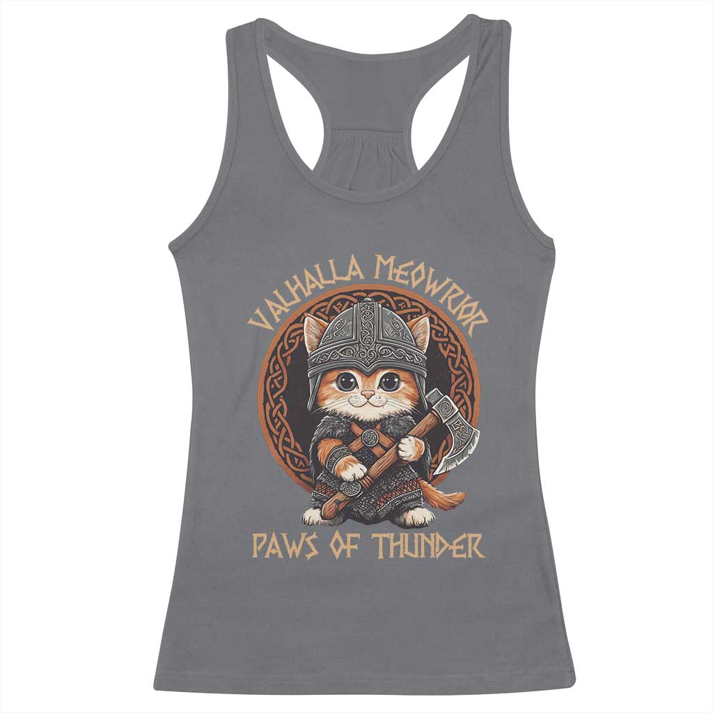Viking Cat Racerback Tank Top Norse Mythology Cat Warrior
