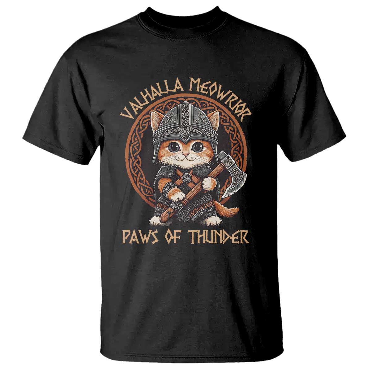 Viking Cat T Shirt Norse Mythology Cat Warrior