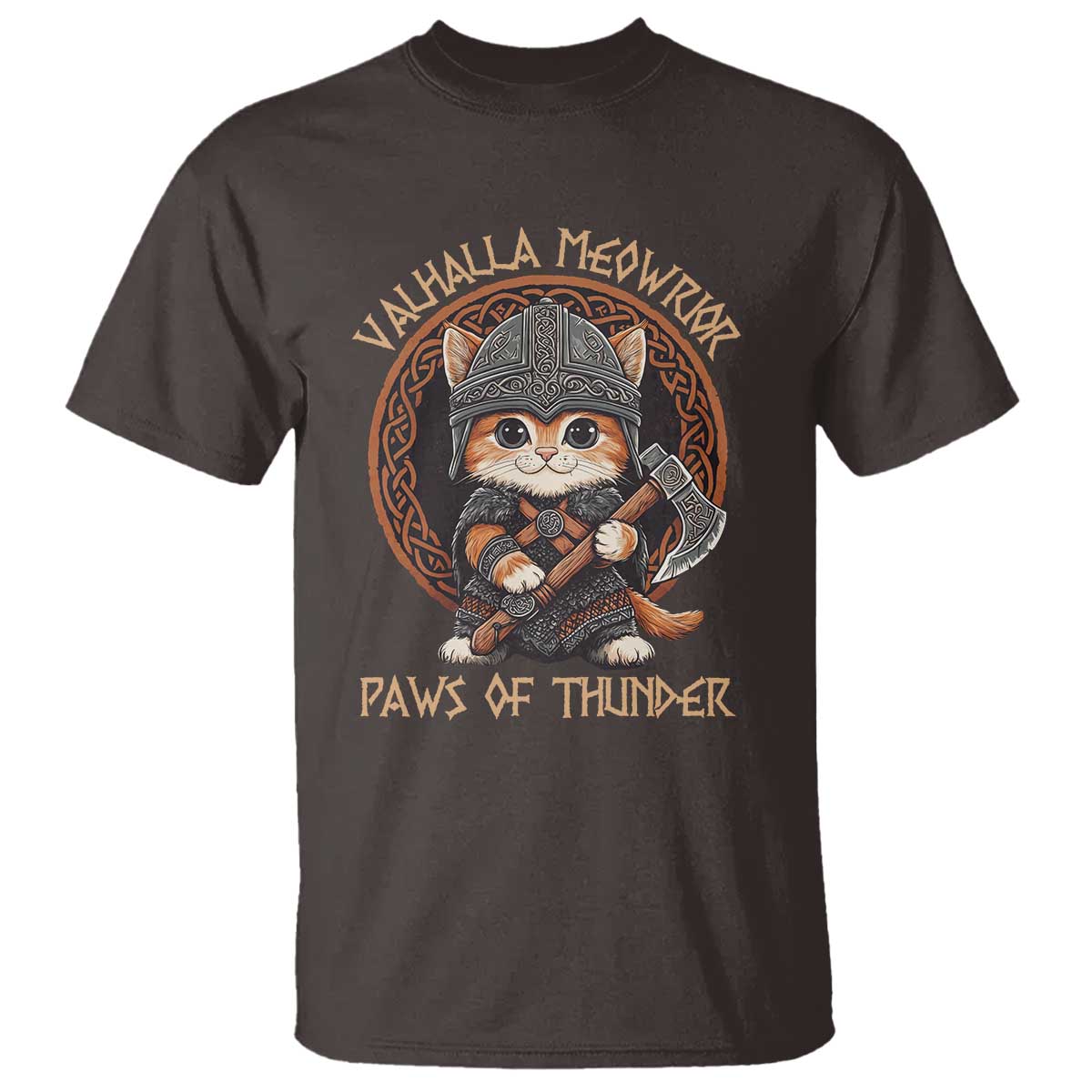 Viking Cat T Shirt Norse Mythology Cat Warrior