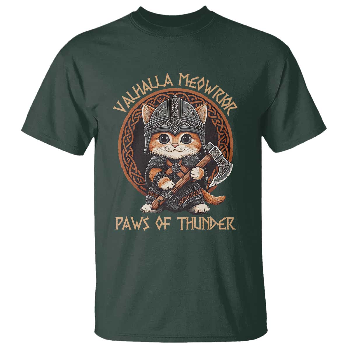 Viking Cat T Shirt Norse Mythology Cat Warrior
