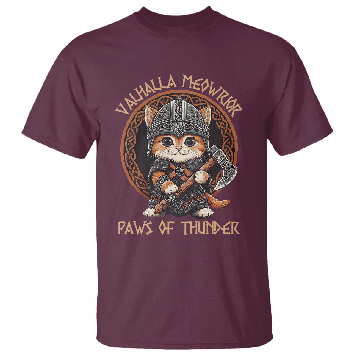 Viking Cat T Shirt Norse Mythology Cat Warrior
