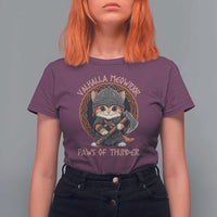 Viking Cat T Shirt For Women Norse Mythology Cat Warrior