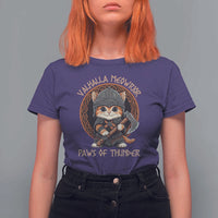 Viking Cat T Shirt For Women Norse Mythology Cat Warrior