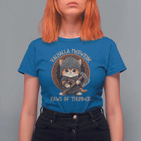 Viking Cat T Shirt For Women Norse Mythology Cat Warrior