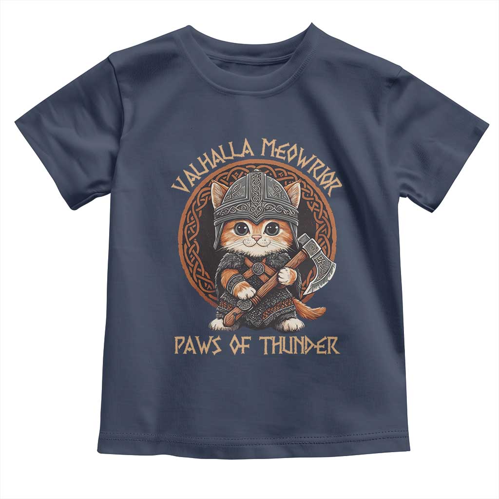 Viking Cat Toddler T Shirt Norse Mythology Cat Warrior